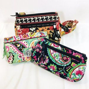 Vera Bradley Lot Of 3 -Crossbody Wristlet & Wallet